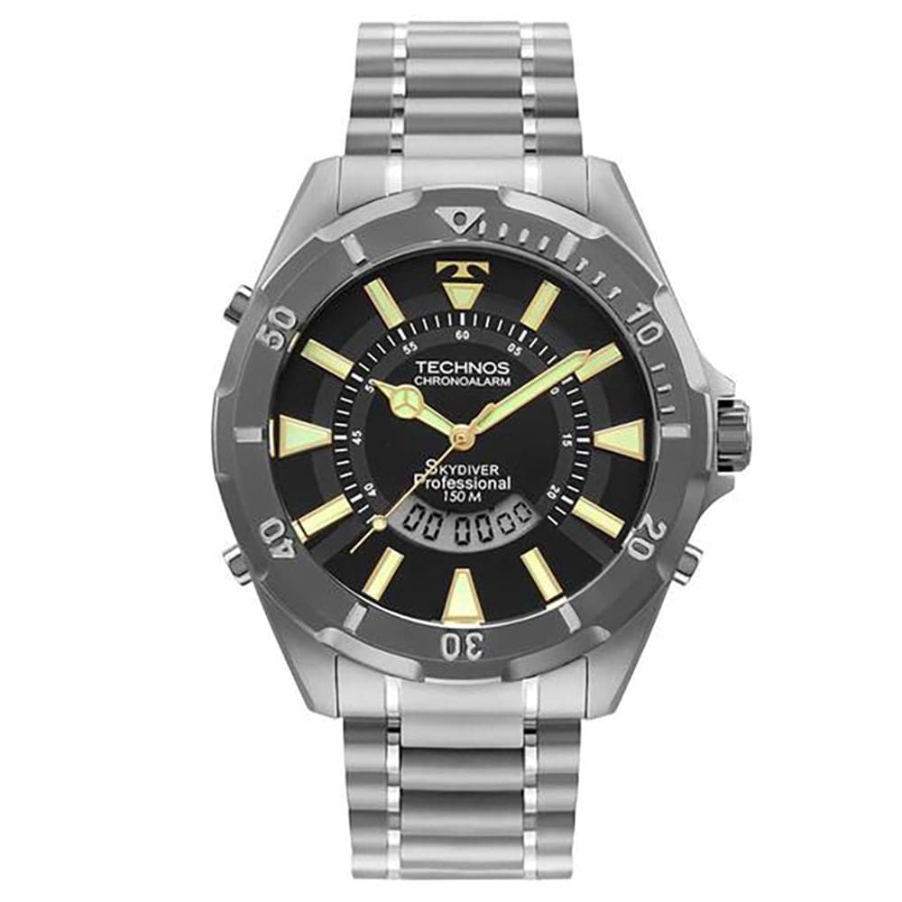 Relógio TECHNOS Skydiver titânio masculino WT2050AO/1H
