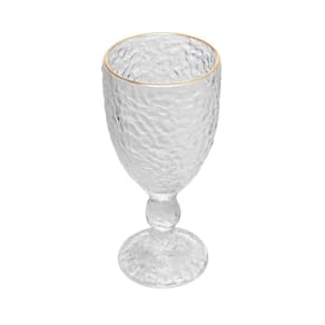 Taça de Água Cristal Martelado com Fio de Ouro Petra 320ml