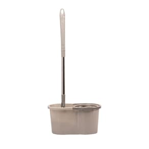 Mop Giratório Cabo Extensível Aço Inox com Balde Plástico