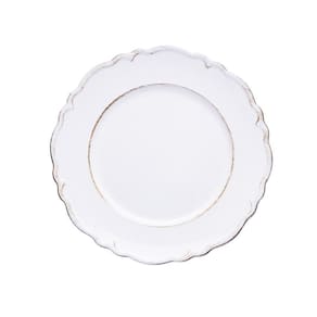 Sousplat Patinado de Plástico Moon Branco 25cm - Lyor