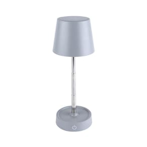 Luminária de Mesa Led 3 Tons Touch Retrátil Luna Cinza