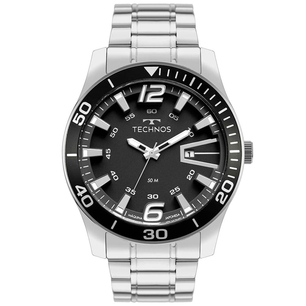 Relógio TECHNOS masculino Racer premium prata 2115TXA/1P