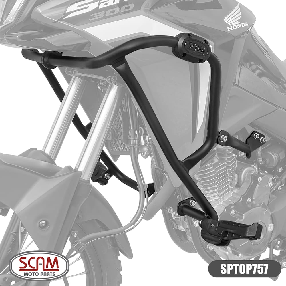 Protetor de Carenagem e Motor Com Pedaleira Sahara 300 Scam