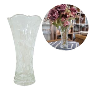 Vaso Decorativo Vidro Textura Tulipa 24cm - Mundial Casa