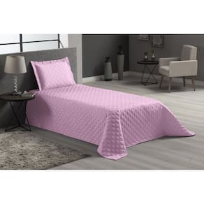 Cobre Leito Veneza Fronha Rosa Claro Solteiro Com Lençol