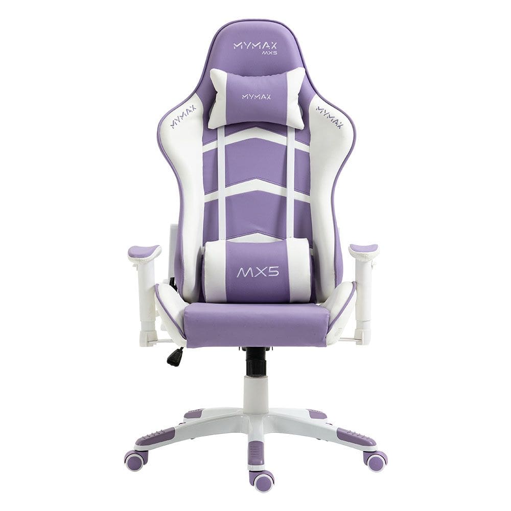Cadeira Gamer MX5 Giratória Branco e Roxo MYMAX