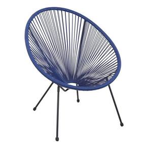 Cadeira Redonda Em Rattan Aco Aluminio 86X79X71Cm Ate 120Kg