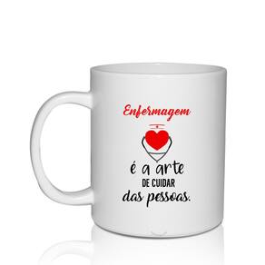 Kit 2 Canecas Brancas Personalizadas Enfermagem