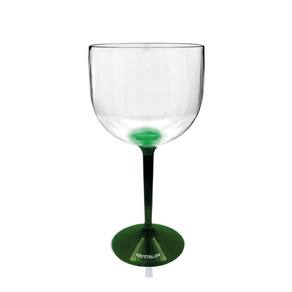Kit 2 Taças Gin Bicolor Verde Acrílico Poliestireno