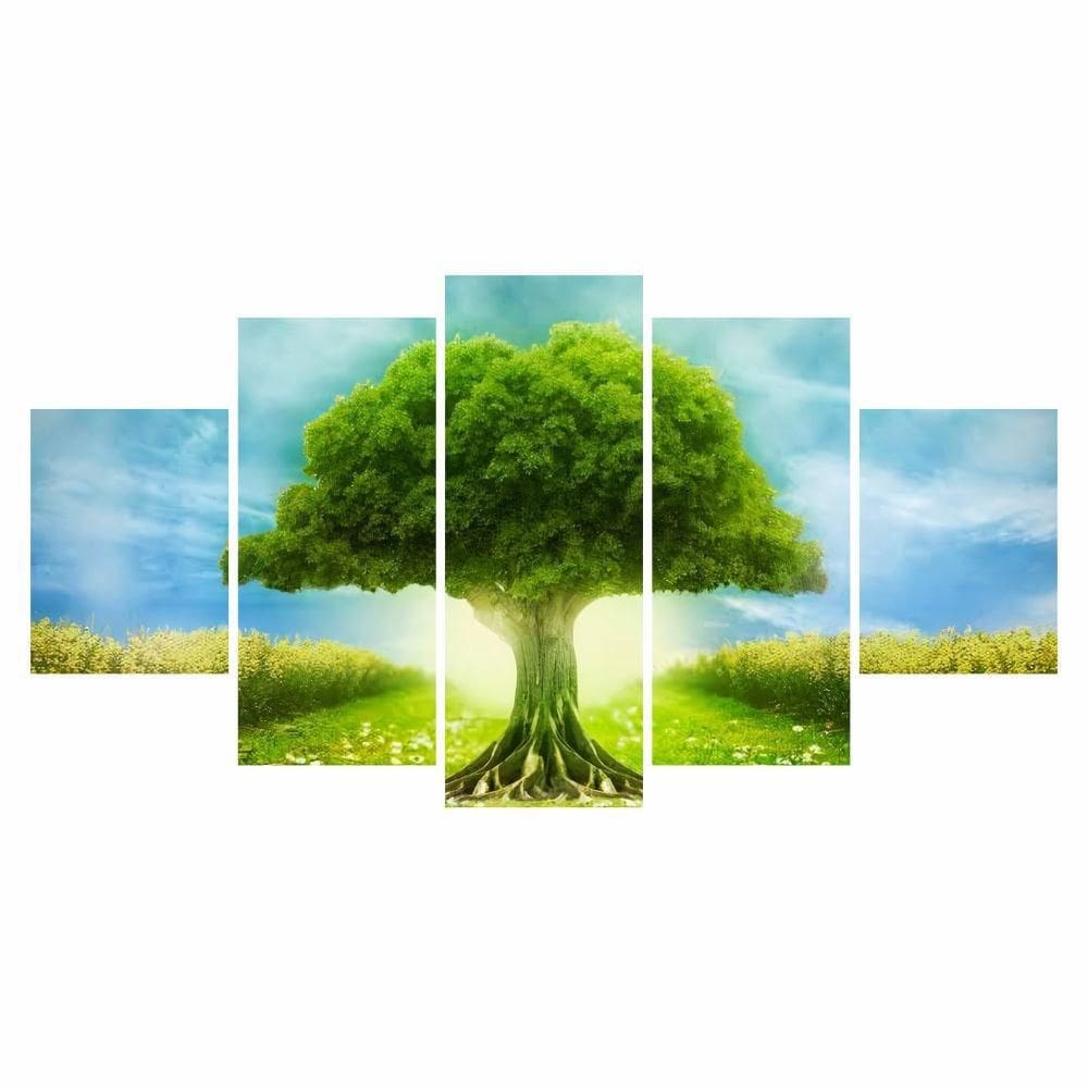 Kit Quadro Decorativo 115X60Cm Sala Quarto Arvore Da Vida