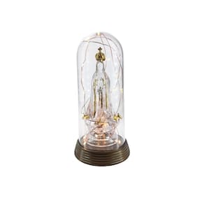 Luminária Imagem Nossa Senhora De Fátima Redoma E Luzes