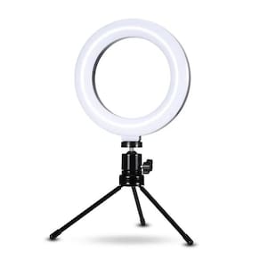 Ring Light Led Mesa Iluminador Pequena Tripé 6 Polegada 16Cm