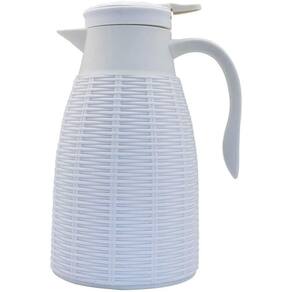 Garrafa Térmica Revestida Rattan Plastico 1L Branco
