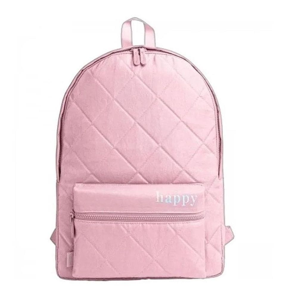 Mochila Escolar Infantil Happy Rosa - Tilibra