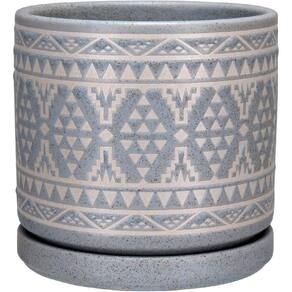 CACHEPÔ VASO DECORATIVO HOME&CO CERÂMICA 11x11x11cm CINZA