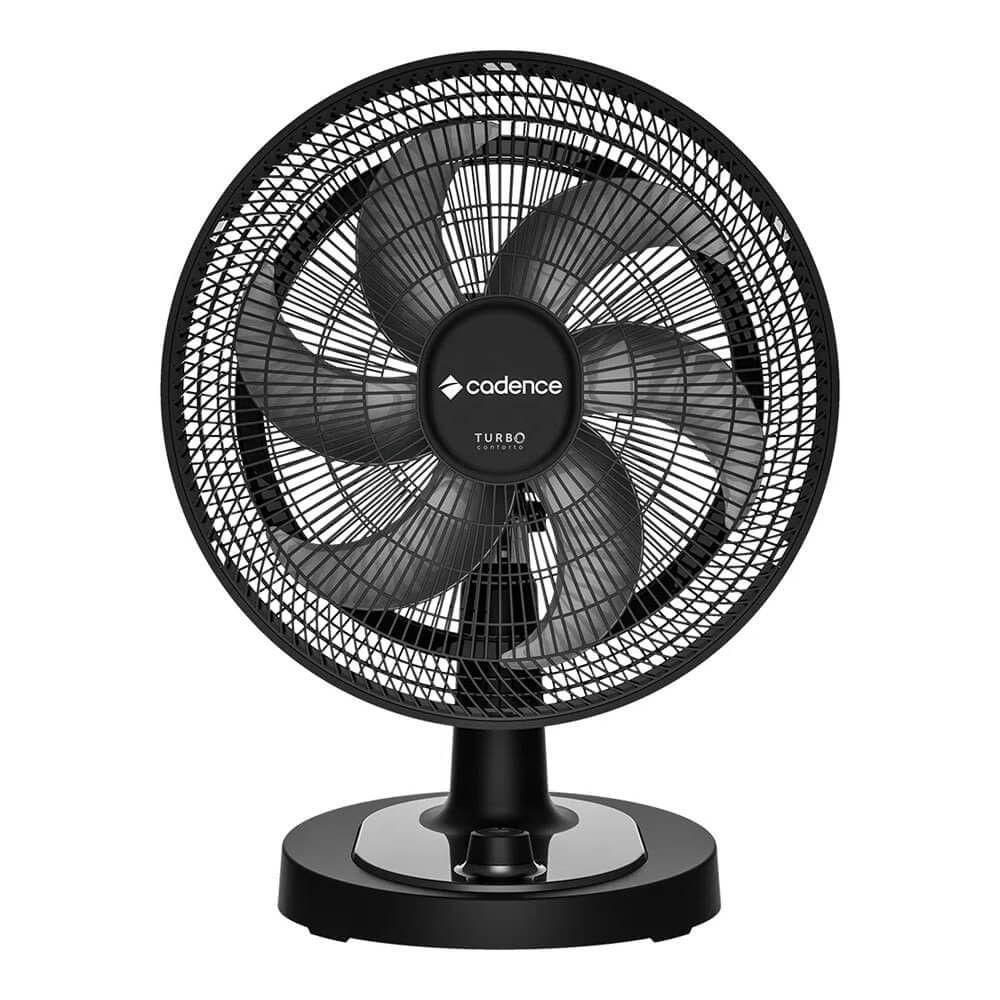 Ventilador Cadence Turbo Conforto 6 Pás 42cm 127v Vtr470 Preto 127v