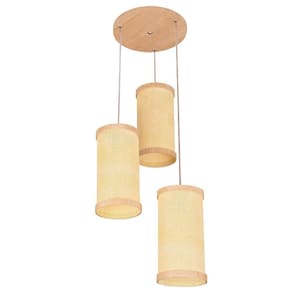 Pendente Muller Straw Natural Palha 3 Lâmpada 2553NA