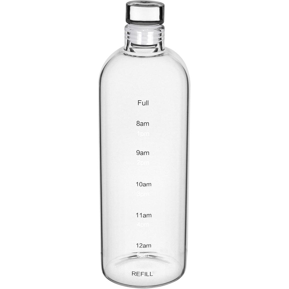 GARRAFA SUCO ÁGUA HOME&CO COM TAMPA VIDRO 1L 26x8x8cm TRANSPARENTE
