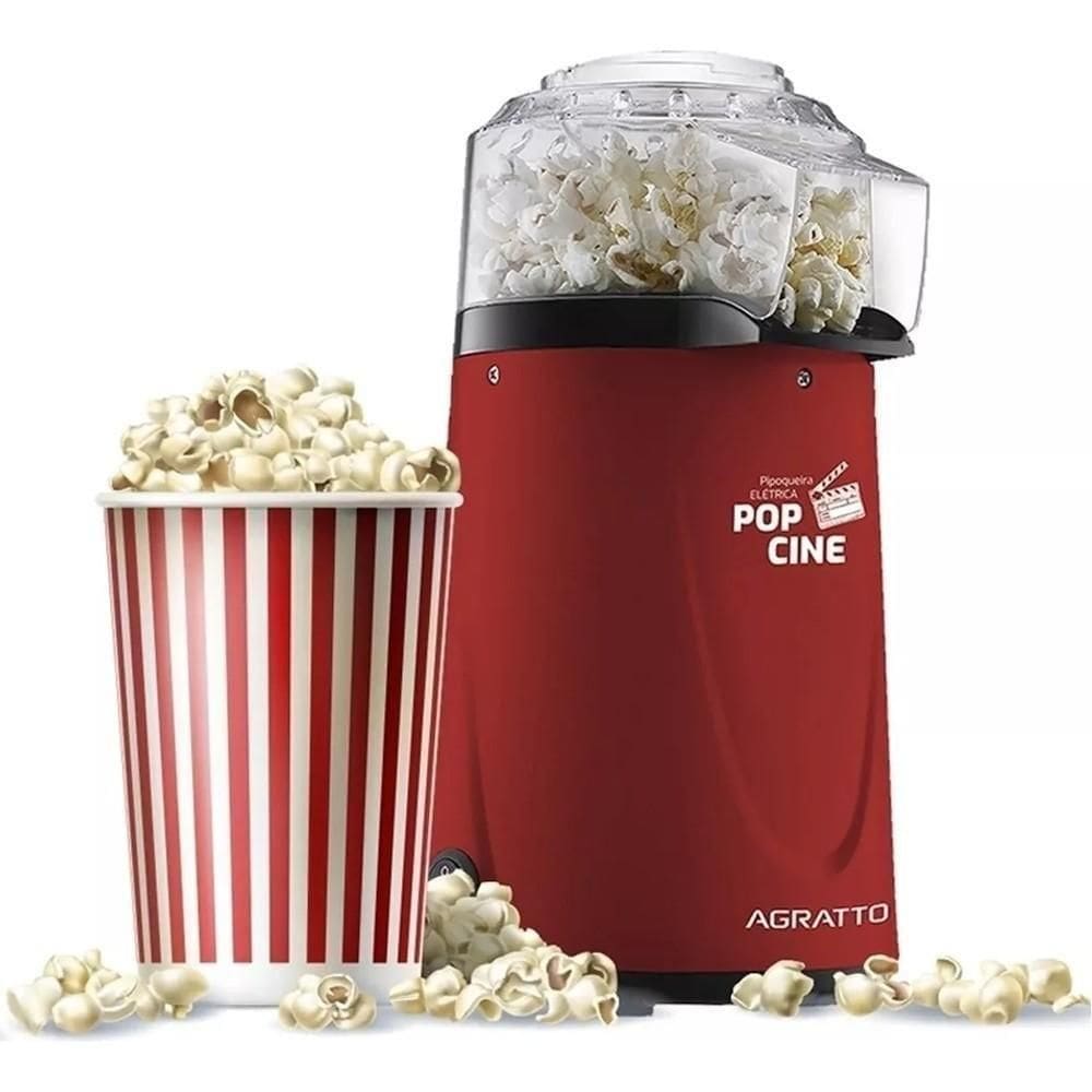 Pipoqueira Pop Cine Vermelha 1200W PP01 com Dosador 127V