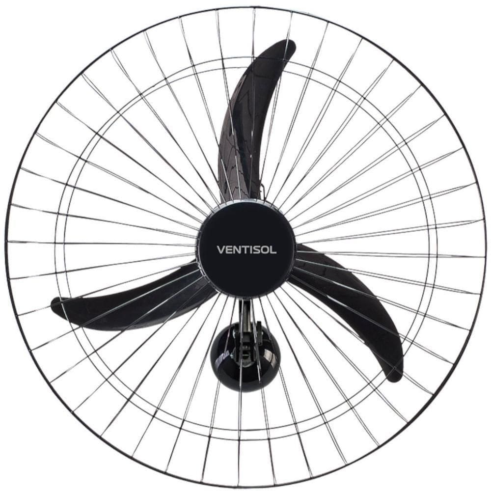 Ventilador Osc Parede Comercial 60cm 3 Pás Bivolt Preto