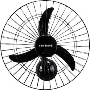 Ventilador De Parede Ventisol Oscilante 60cm Aço Preto Bivolt
