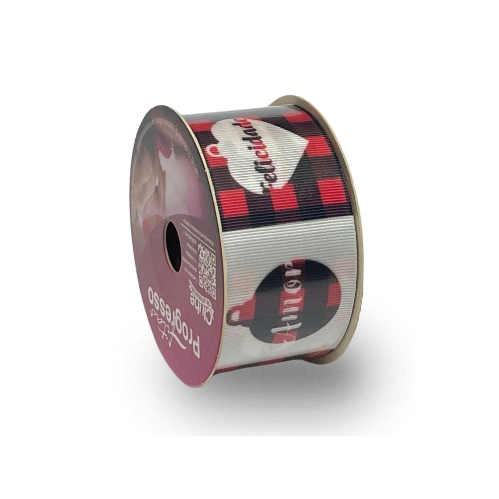 Fita De Gorgurão Estampada 38mm Progresso Nº9 Enfeite Xadrez