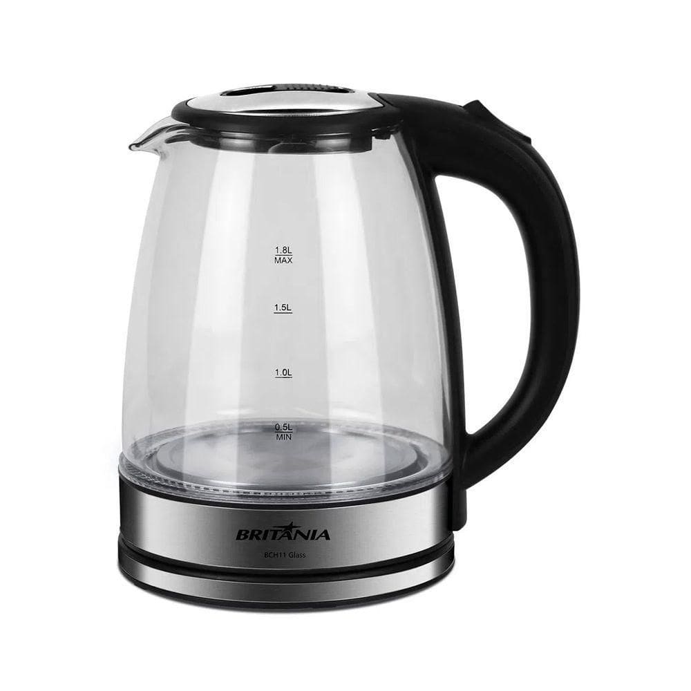 Chaleira Elétrica Britânia Bch11 Glass 1,8 Litros Transparente 220v
