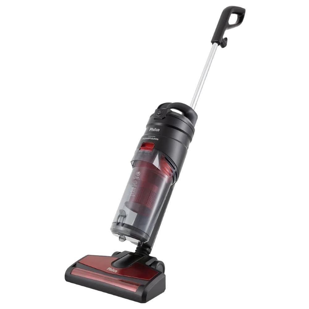 Aspirador De Pó Vertical Pas4000v Power Clean Philco Vermelho Filtro Lavável Cabo 5m Potente 220v
