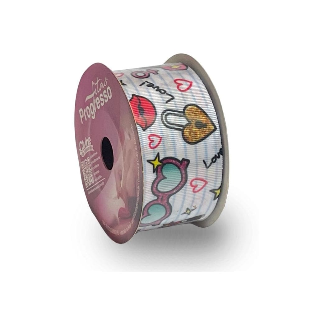 Fita De Gorgurão Estampada 38mm Progresso Nº9 | Diversão