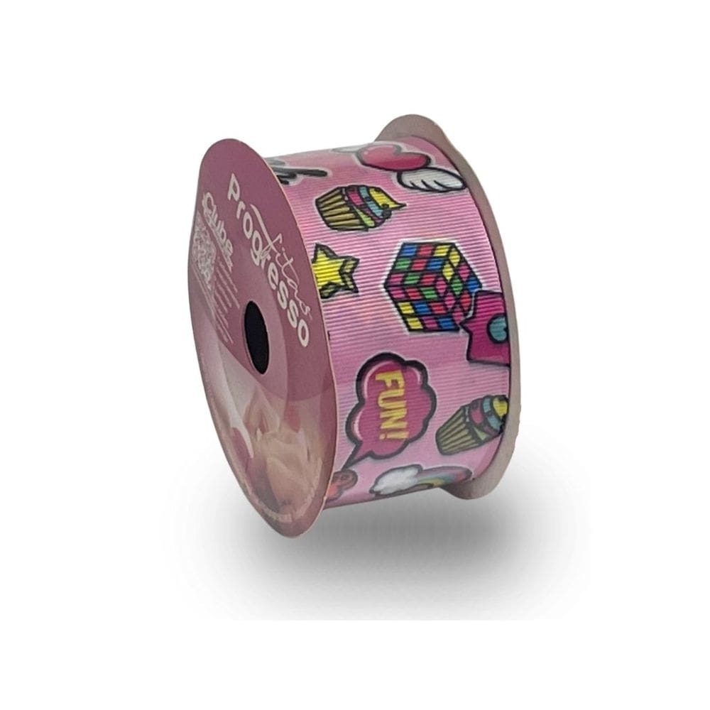 Fita De Gorgurão Estampada 38mm Progresso Nº9 Brinquedos