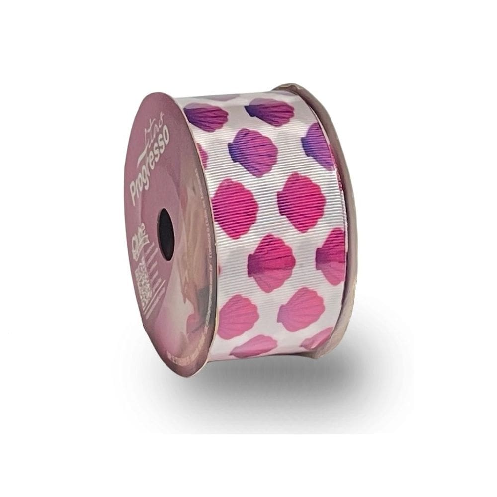 Fita De Gorgurão Estampada 38mm Progresso Nº9 Conchas