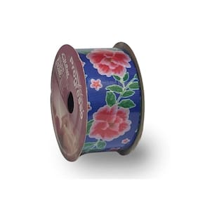 Fita De Gorgurão Estampada 38mm Progresso Nº9 Flor Vermelha