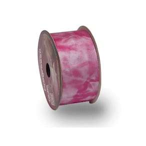 Fita De Gorgurão Estampada 38mm Progresso Nº9 | Tie Dye Rosa