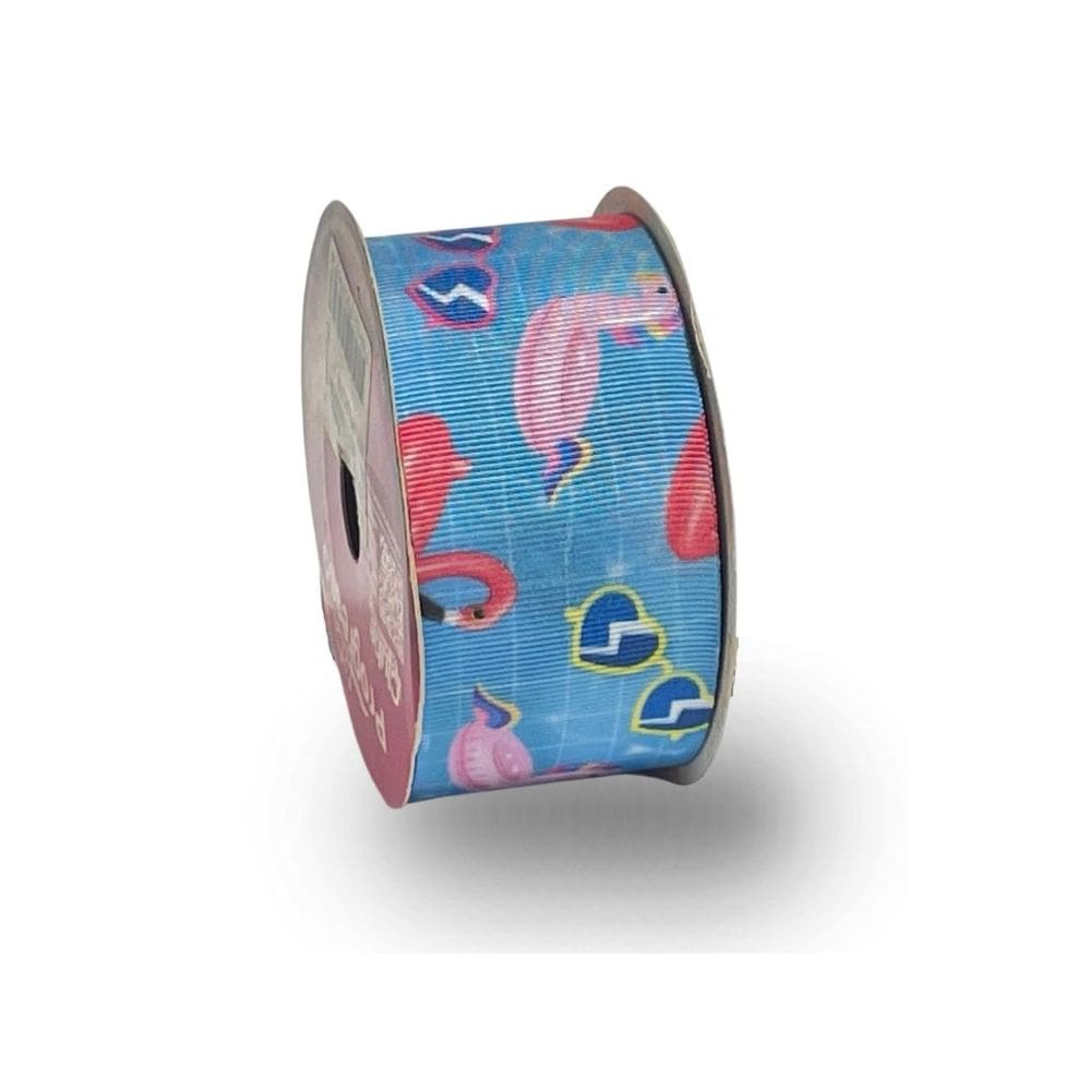Fita De Gorgurão Estampada 38mm Progresso Nº9 Piscina