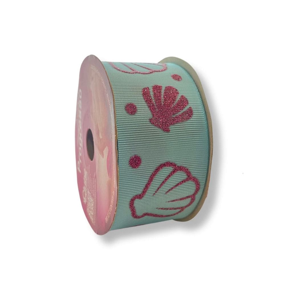 Fita Decore Glitter Conchas EGP009SG-010 38mm | 10 Metros