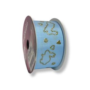 Fita Decore Glitter Azul Coelhos EGP009SG-031 38mm | 10 Mts