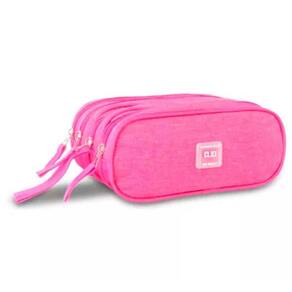 Estojo 4 Divisórias Juvenil For Girls Rosa Clio