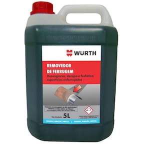Removedor de Ferrugem Limpa Oxidação Fosfatiza Wurth 5 Litros