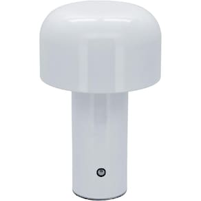 LUMINÁRIA DECORATIVA ABAJUR LED MESA USB METAL 20x12x12cm BRANCO