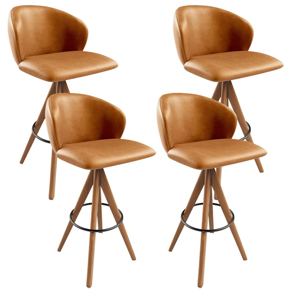 Kit 04 Banquetas Alta Bar Cozinha Sala de Jantar Bar Mia L02 Couríssimo Whisky - Lyam Decor