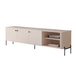 Rack Para TV Tucupí 1.8 Bancada Off White Preto JB Bechara