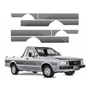 Adesivo Faixa Ford Pampa 90 - Prata Pp90Pt