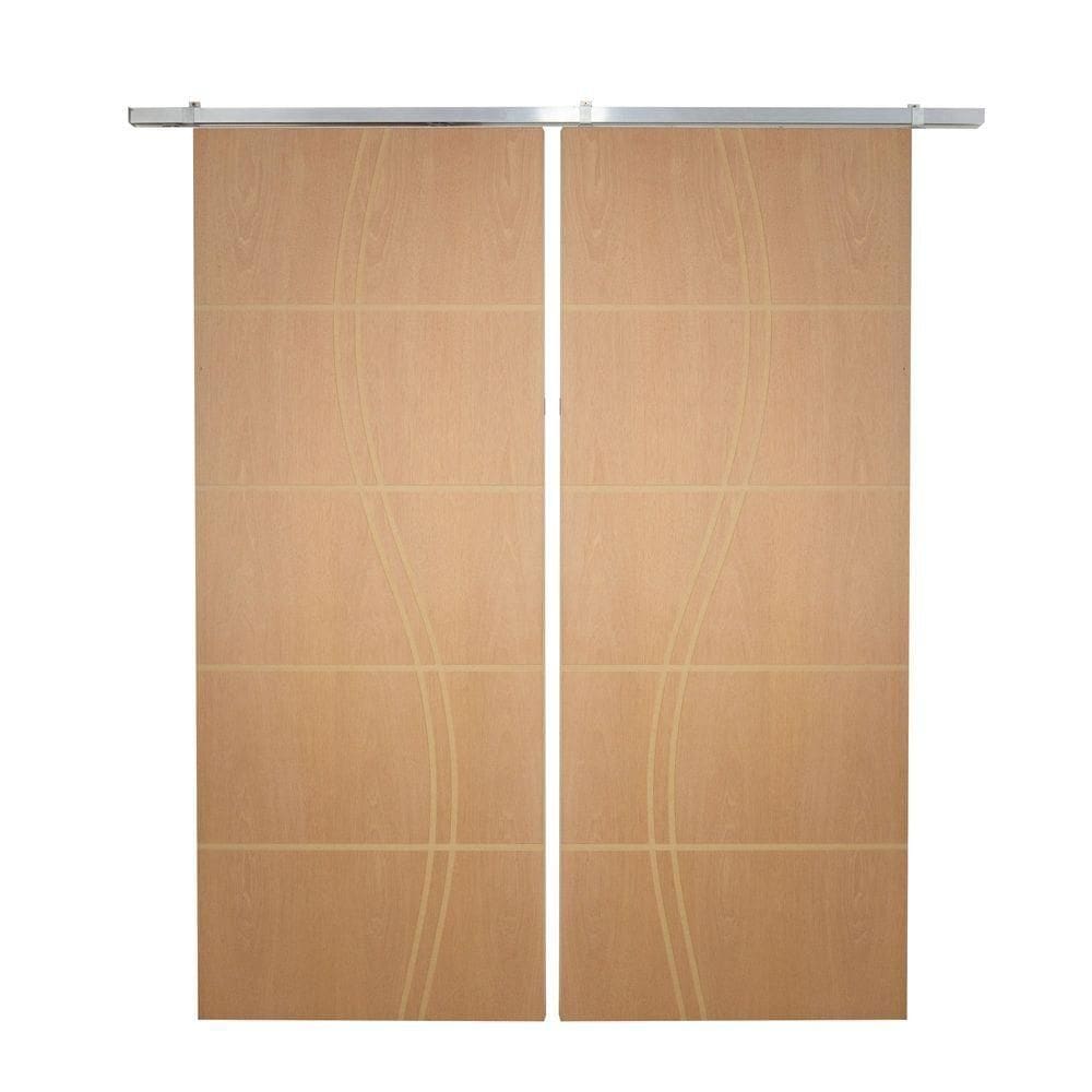 Porta Dupla De Correr P- Verniz Frisada Fs Duplo - 210x180