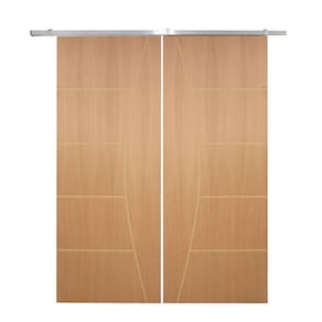 Porta Dupla De Correr P- Verniz Frisada F10 - 210x180