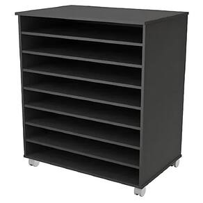 Porta Cartolina Armário Papelaria 8 Vãos Preto