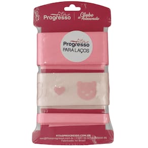 Fita Gorgurão KGL002 38mm 10mm COR 007 Estampa Veludo - Ursinho 9 Metros