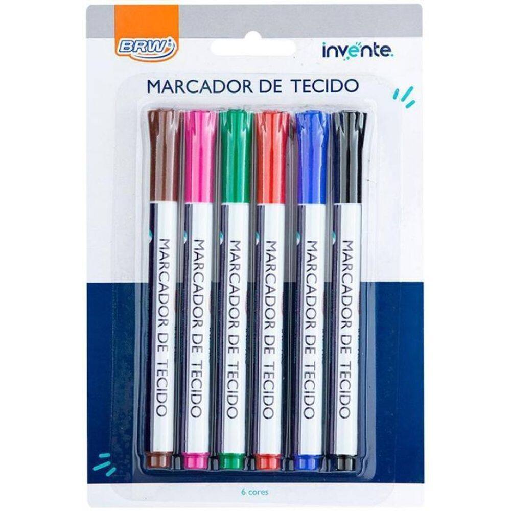 Caneta Para Tecido 6 Cores Brw