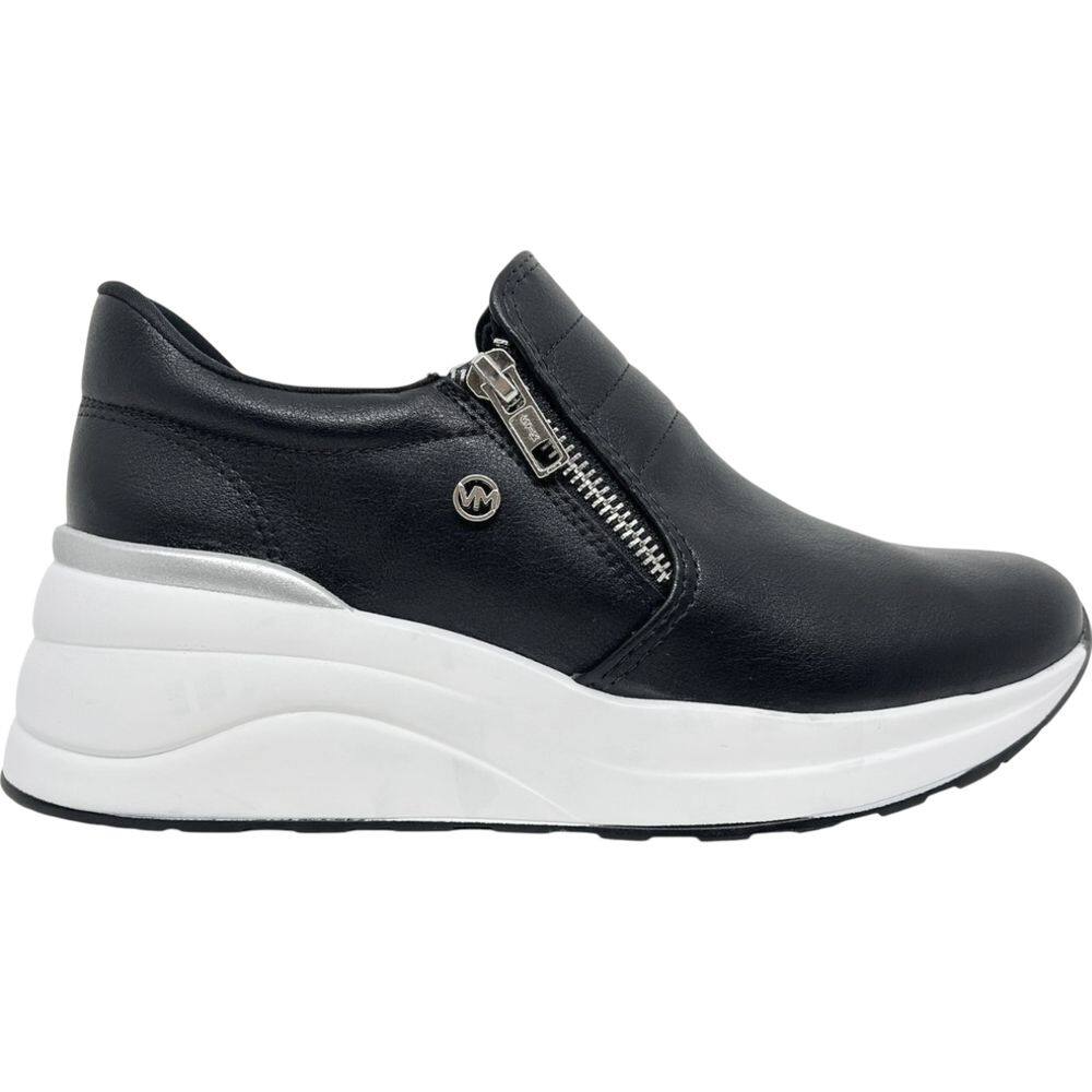 Tênis Feminino Slip On Flatform Casual Dia a Dia Passeio Trabalho Calce Fácil Via Marte 081-010