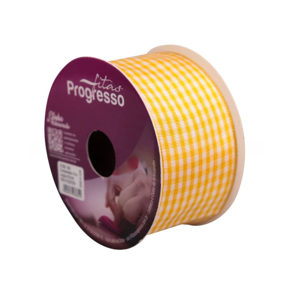 Fita Decorativa Xadrez Tecido XT009 38mm 10 Metros