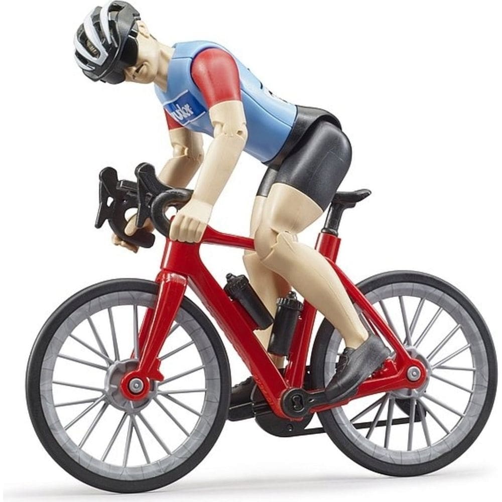 Miniatura Bike Racing com Ciclista Articulado Bruder